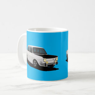 Simca 1000 Rallye Oldtimer-Illustration Kaffeetasse
