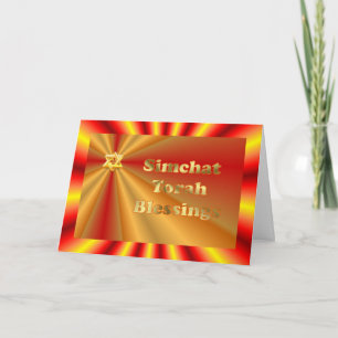 Simchat Torah Jewish Holiday Chag Sameach Feiertagskarte