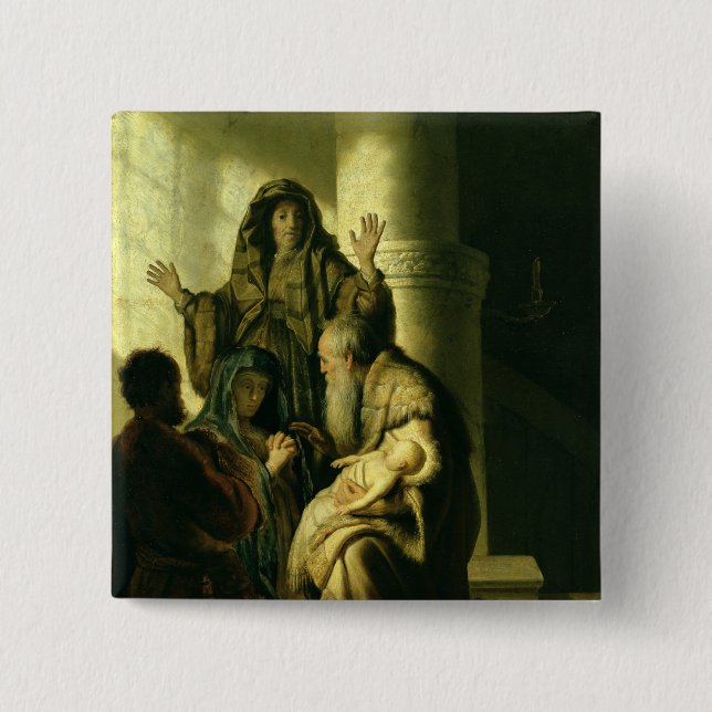 Simeon und Hannah im Tempel, c.1627 Button (Vorderseite)