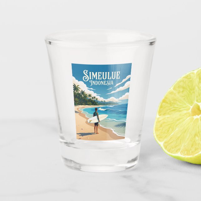 Simeulue Insel Indonesien Schnapsglas (Vorderseite)