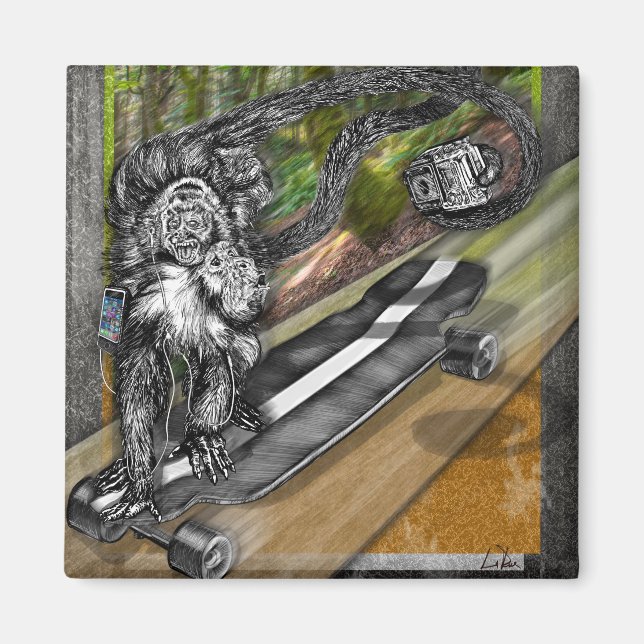 Simian Skate Selfie Magnet (Vorne)