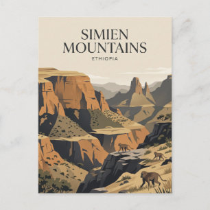 Simien-Berge Äthiopien Postkarte