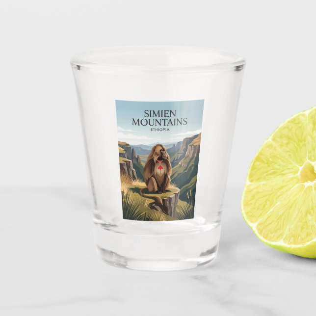 Simien-Berge Äthiopien Schnapsglas (Vorderseite)