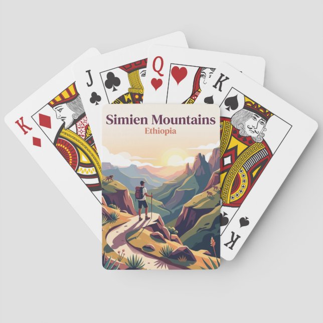Simien-Berge Äthiopien Spielkarten (Rückseite)