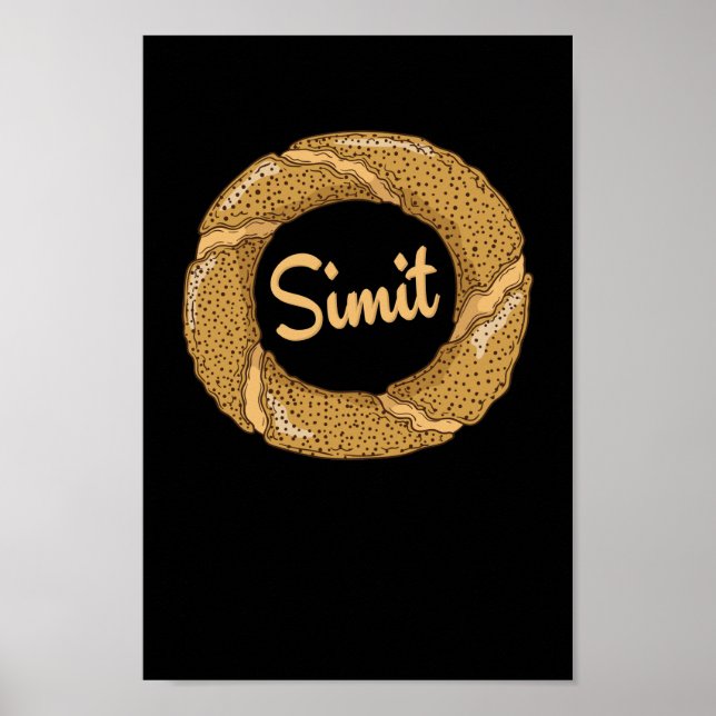Simit (türkischer Sesamring) Poster (Vorne)