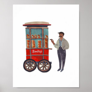 Simitçi (Simit) Print Poster