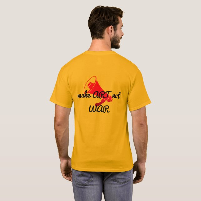 SimmiFashion Art nicht Krieg T-Shirt (Schwarz voll)