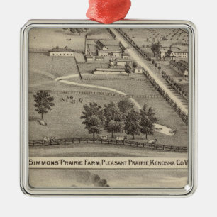 Simmons Grasland-Bauernhof, Kenosha Wasser-Heilung Silbernes Ornament