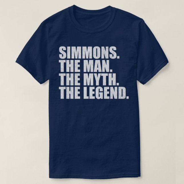 Simmons Simmons Familienname Simmons Nachname Simm T-Shirt (Design vorne)