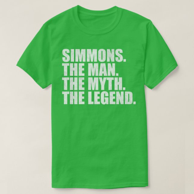 Simmons Simmons Familienname Simmons Nachname Simm T-Shirt (Design vorne)