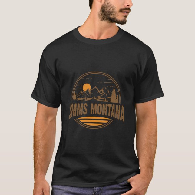 Simms Montana Mountain Hiking Print T-Shirt (Vorderseite)