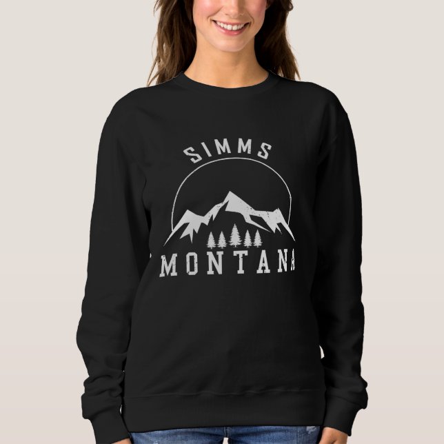 Simms Montana MT Fishing And Hiking  2 Sweatshirt (Vorderseite)