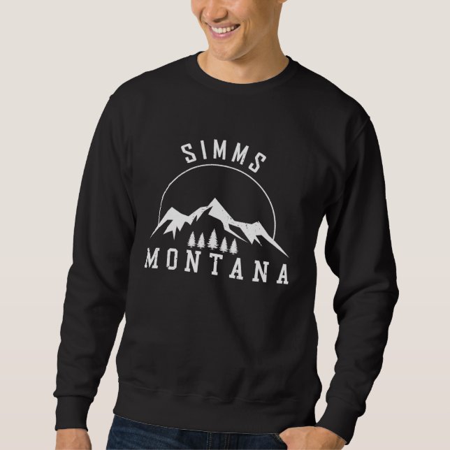 Simms Montana MT Fishing And Hiking  2 Sweatshirt (Vorderseite)