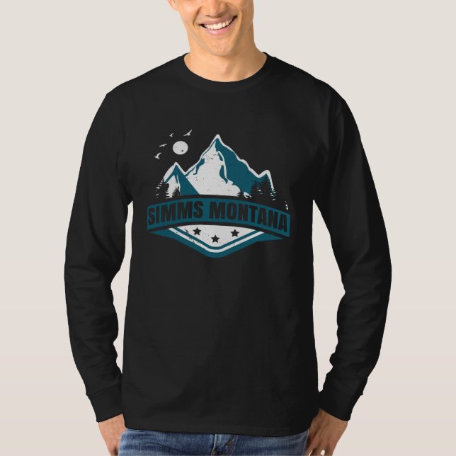 Simms Montana MT Fishing And Hiking  3 T-Shirt (Vorderseite)