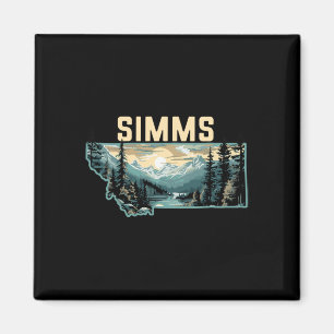 Simms Montana Outdoor Art Retro Wandern  Magnet