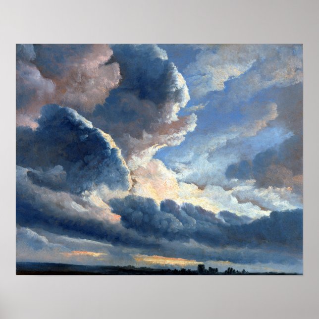 Simon Alexandre Clément Denis Studie über Wolken Poster (Vorne)