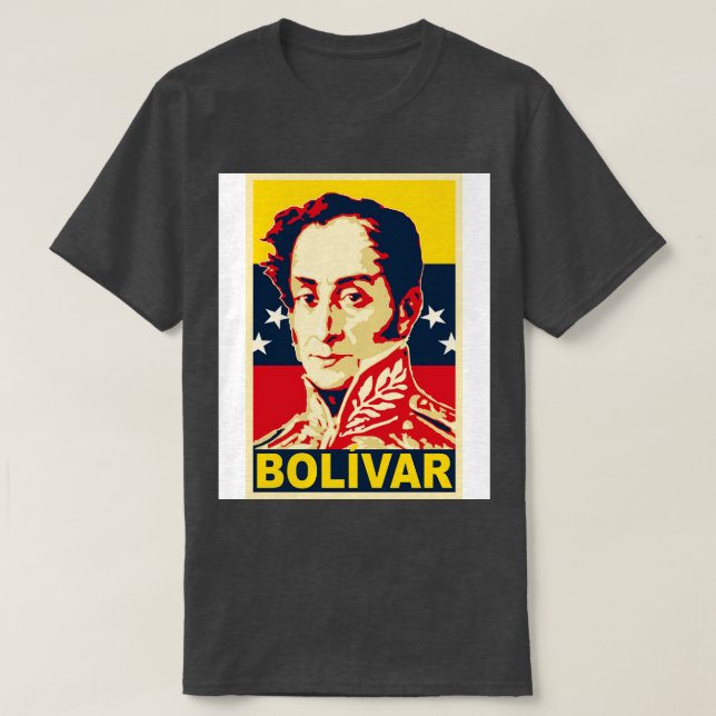 Simon Bolivar Poster T-Shirt (Design vorne)