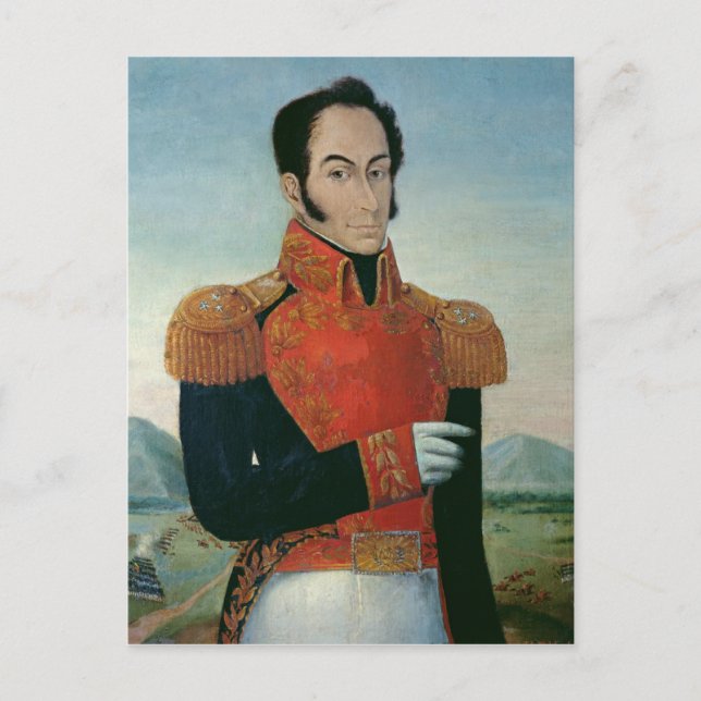 Simon Bolivar Postkarte (Vorderseite)