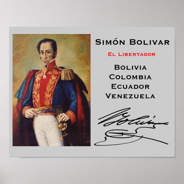 Simón Bolivar* Wall Poster (Vorne)