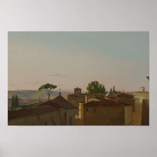 Simon Denis - Blick auf den Quirinalberg, Rom Poster (Vorne)
