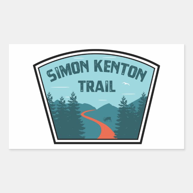 Simon Kenton Trail Rechteckiger Aufkleber (Vorderseite)