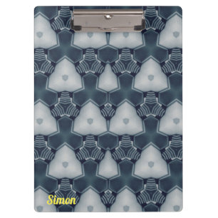 SIMON ~ Mute Grau und Weiß Design Original Klemmbrett