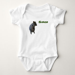 Simon Name Und Australischer Quokka, Baby Bodysuit Strampler