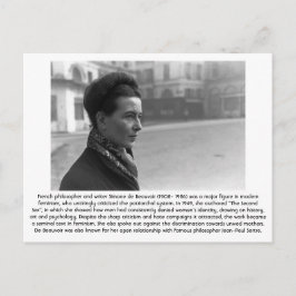 Simone de Beauvoir - Feminist Postkarte