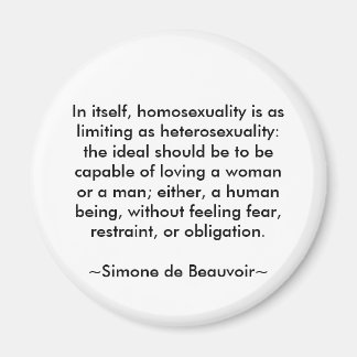 Simone de Beauvoir Zitat Magnet