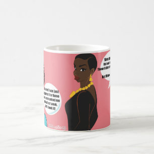 Simone gibt Jackie-Fluglinien-Störschub 101 Kaffeetasse