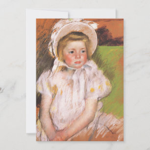 Simone in einem weißen Bonnet Mary Cassatt