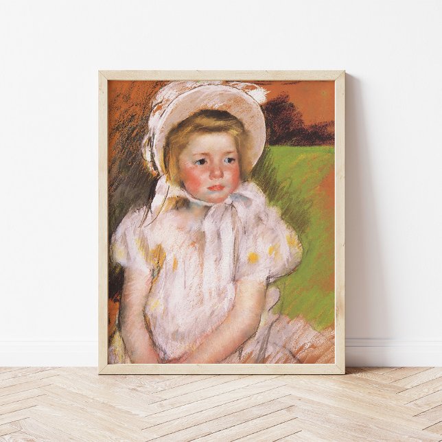 Simone in einem weißen Bonnet | Mary Cassatt Poster (Von Creator hochgeladen)