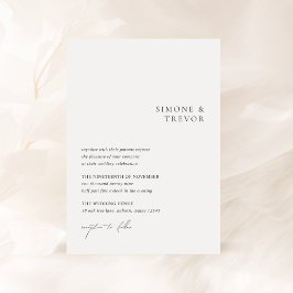 Simone Minimal Modern Wedding Einladung