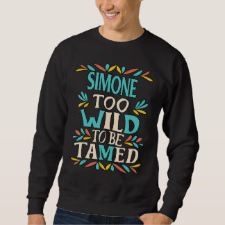 SIMONE Name Niedlich Retro Girls Wildblume SIMONE Sweatshirt