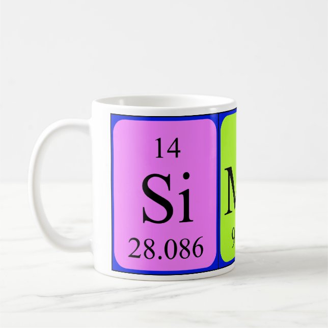 Simone Namen-Tasse periodischer Tabelle Tasse (Links)