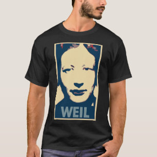 Simone Weil-Plakat-politische Parodie T-Shirt