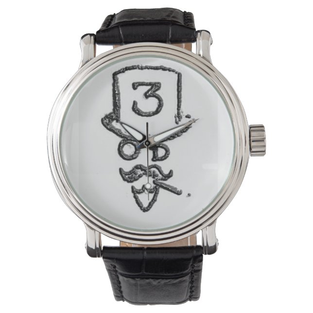 Simons 3OD-Logo-Uhr Armbanduhr (Vorderseite)