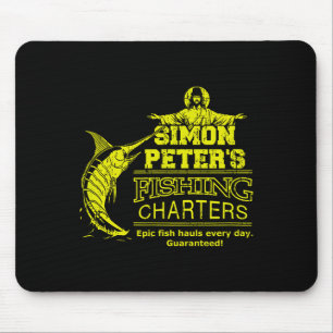 Simons Peters Angelcharter Lustiger Jesus Christus Mousepad