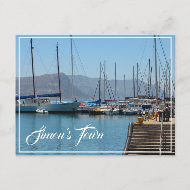 Simon's Town Navy Hafen Südafrika Postkarte (Vorderseite)