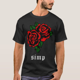 Simp Soft Grunge Ästhetische Rote Rose Blume T-Shirt