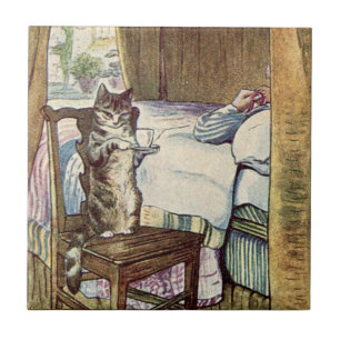 Simpkin die Katze dient Tee - Beatrix Potter Fliese