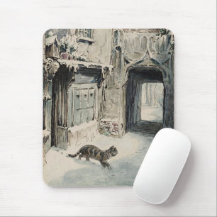 Simpkin the Cat Goes Out (von Beatrix Potter) Mousepad