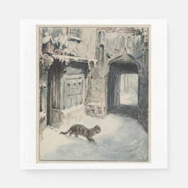 Simpkin the Cat Goes Out (von Beatrix Potter) Serviette