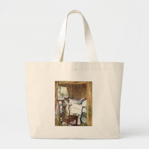 Simpkin the Cat serves Tee - Beatrix Potter Jumbo Stoffbeutel