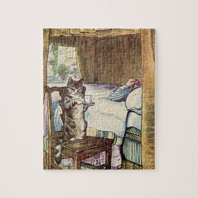 Simpkin the Cat serves Tee - Beatrix Potter Puzzle (Vertikal)