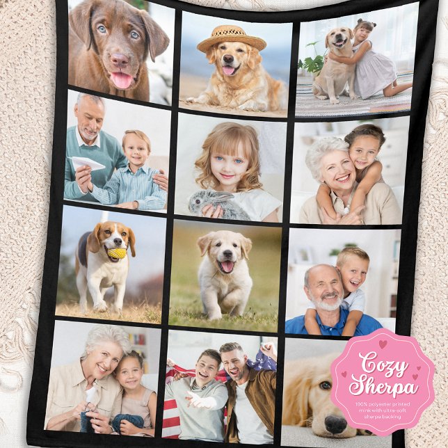 Simple 12 Picture Family Friends Pets Collage Sherpadecke (Von Creator hochgeladen)