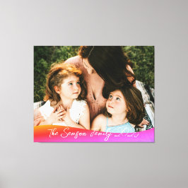 Simple 1 Photo Full Coverage - Script Text Overlay Leinwanddruck