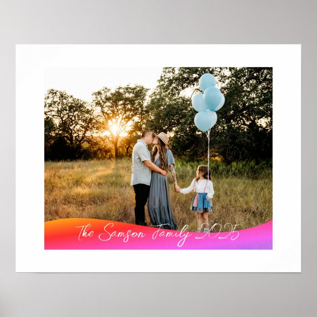 Simple 1 Photo Full Coverage - Script Text Overlay Poster (Vorne)