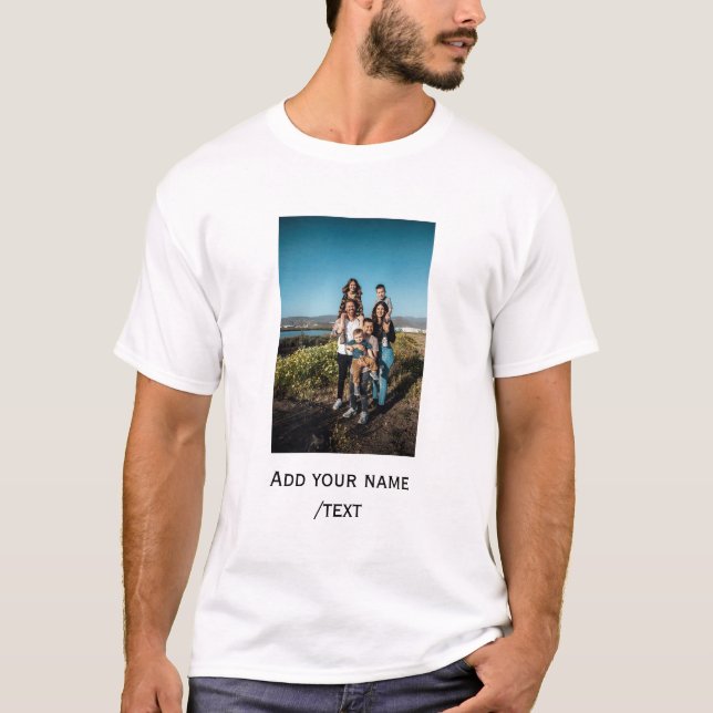 simple add your photo text family holiday kids par T-Shirt (Vorderseite)