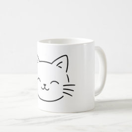 Simple Aesthetic Kitty Design Kaffeetasse